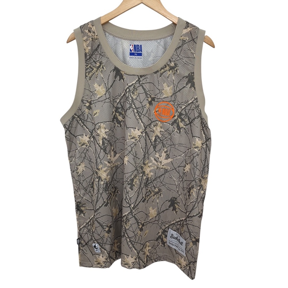 NWT NBA Basketball Jersey Tank Men’s XL Tree Leaf Camo